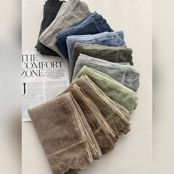 شال بهاره دستک دانتل دورعدسی