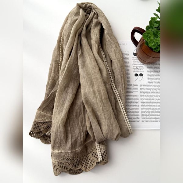 شال بهاره دستک دانتل دورعدسی