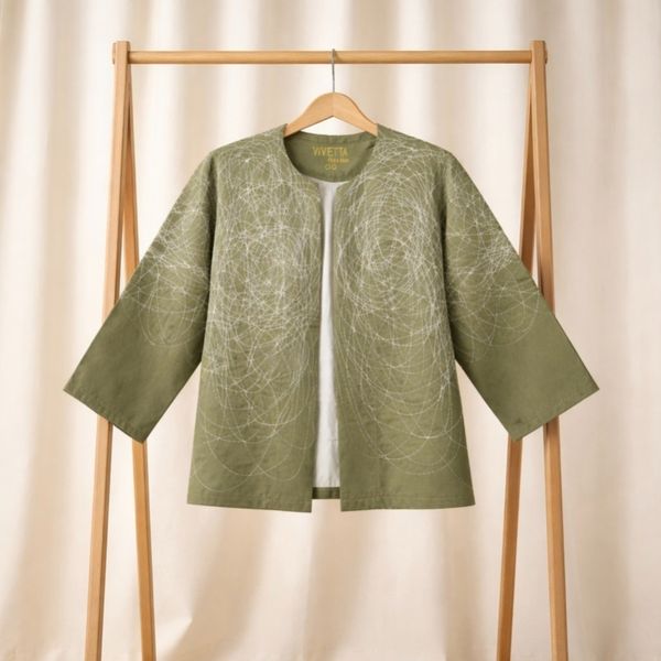 کت کتان زنانه لاین آرت 043