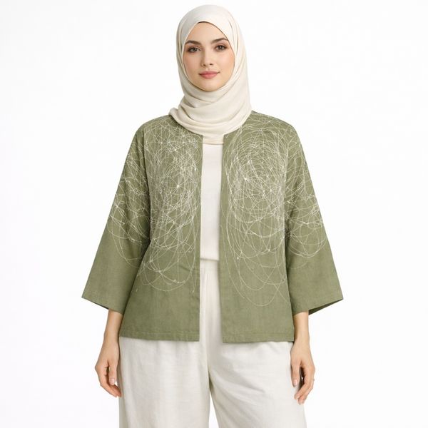 کت کتان زنانه لاین آرت 043