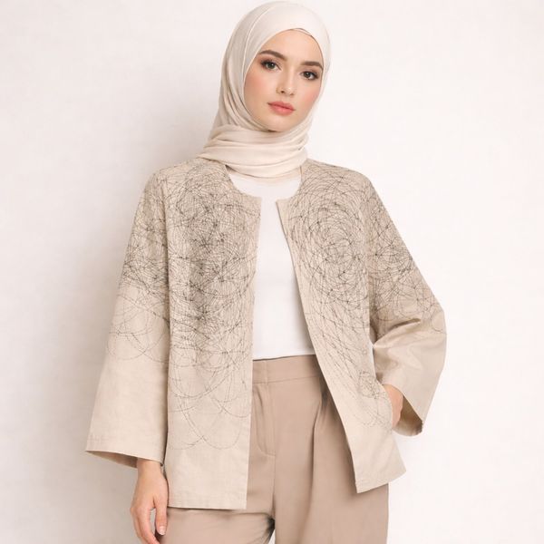 کت کتان زنانه لاین آرت 041