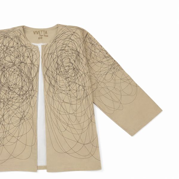 کت کتان زنانه لاین آرت 041