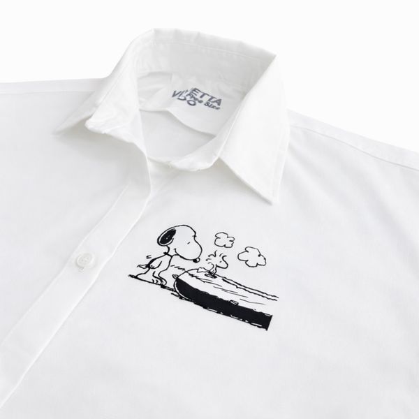 شومیز زنانه سفید مینیمال طرح کارتونی 021