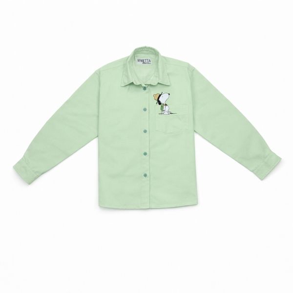 شومیز زنانه سبز مینیمال طرح کارتونی 022