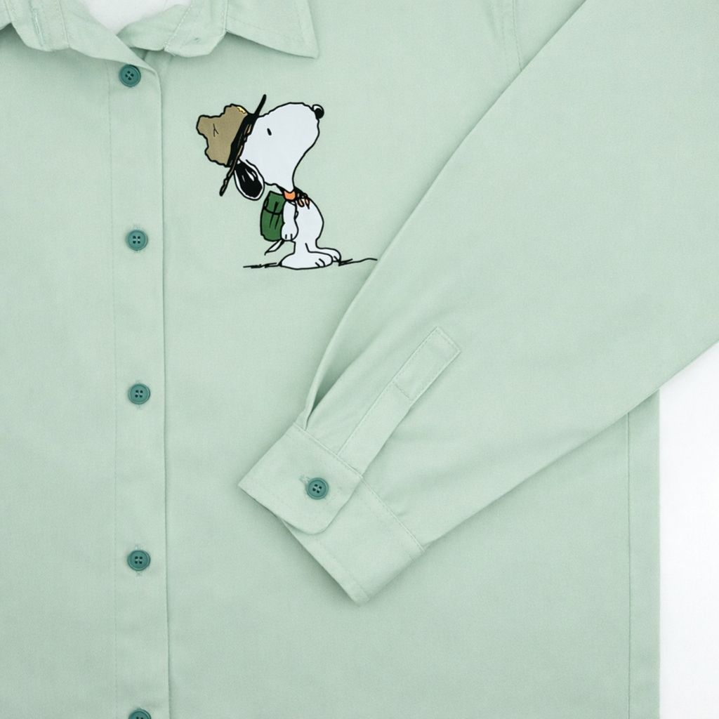 خرید اینترنتی شومیز زنانه سبز مینیمال طرح کارتونی 022