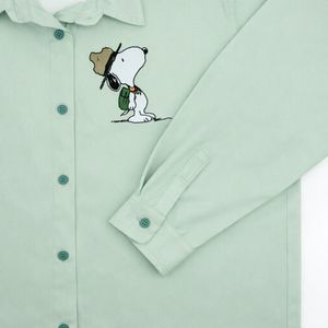 خرید اینترنتی شومیز زنانه سبز مینیمال طرح کارتونی 022