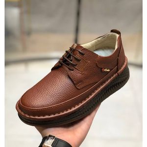 خرید اینترنتی قیمت کفش چرم مردانه کلارک زیره پرفکت عسلی411