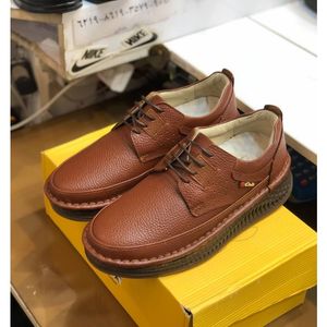 خرید اینترنتی قیمت کفش چرم مردانه کلارک زیره پرفکت عسلی411