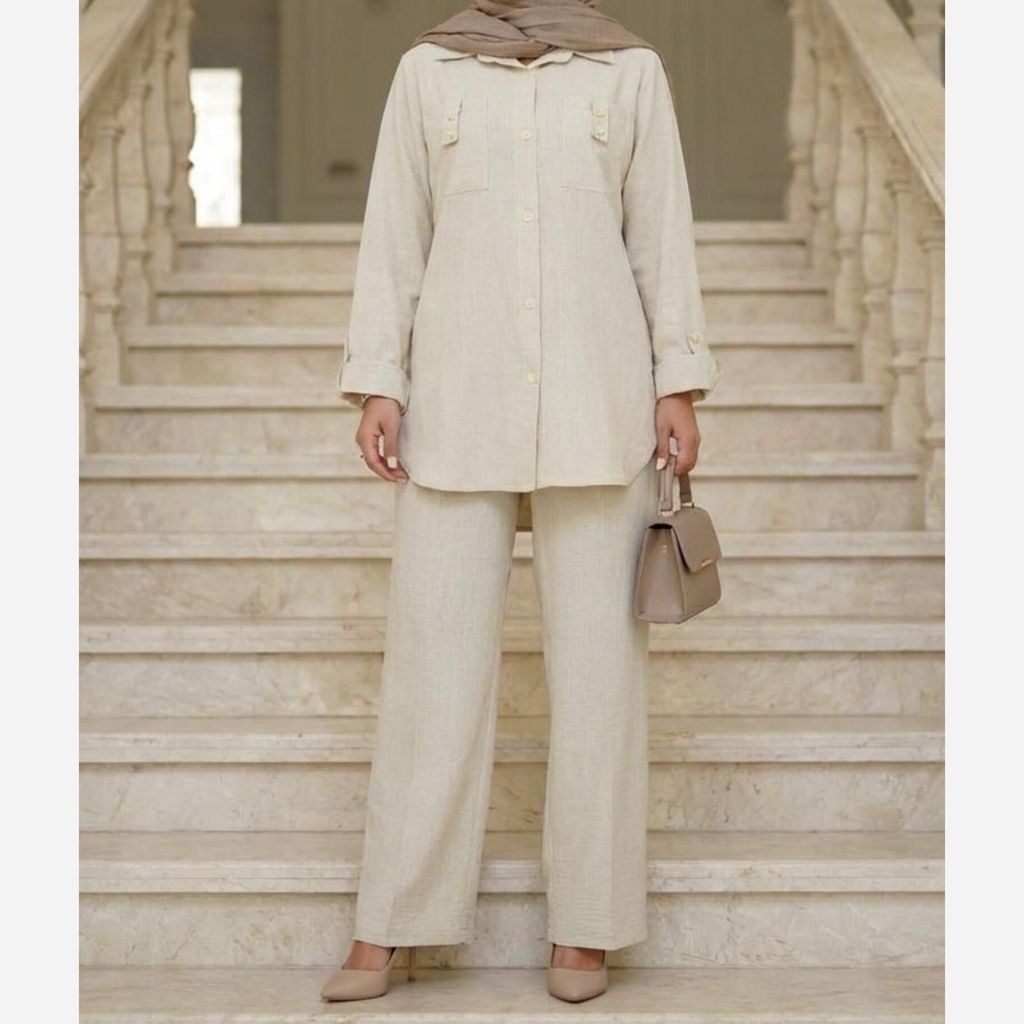 خرید آنلاین ست مانتو شلوار شانتون تارا