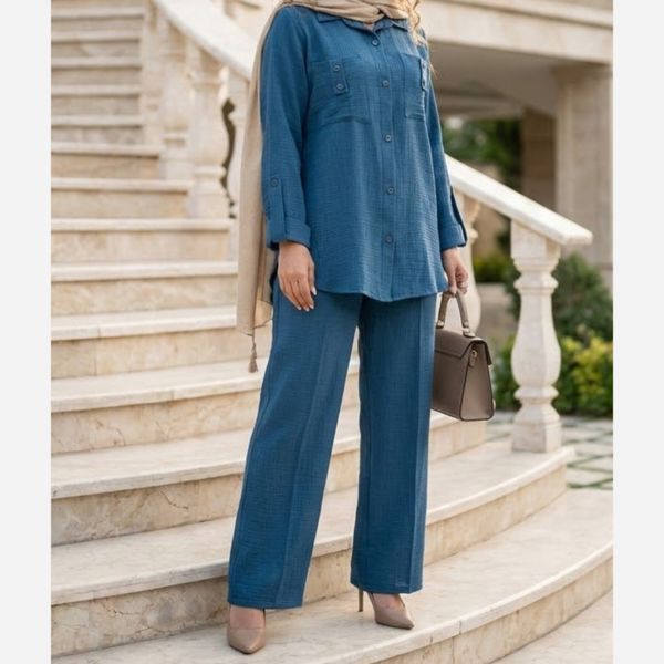 ست مانتو شلوار شانتون تارا