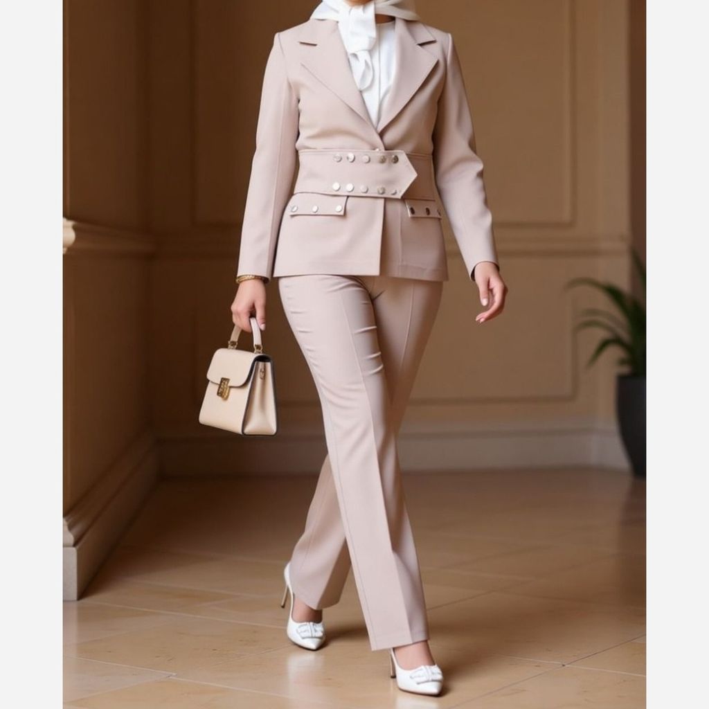 خرید انلاین ست سه تیکه زنانه ( کت شلوار و کمربند)