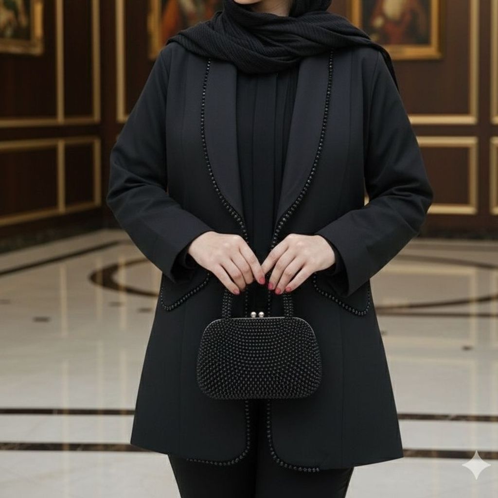 خرید اینترنتی قیمت ماننو کتی کریستال دوزی مدل آبان مشکی