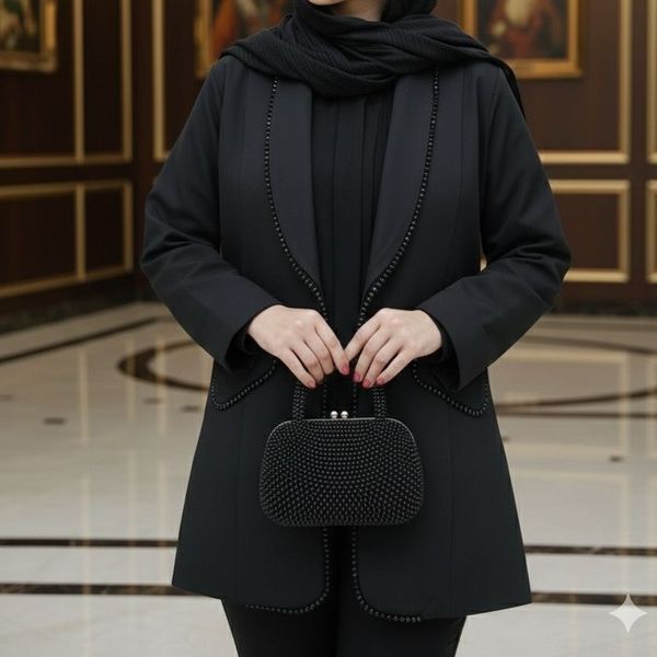 ماننو کتی کریستال دوزی مدل آبان مشکی