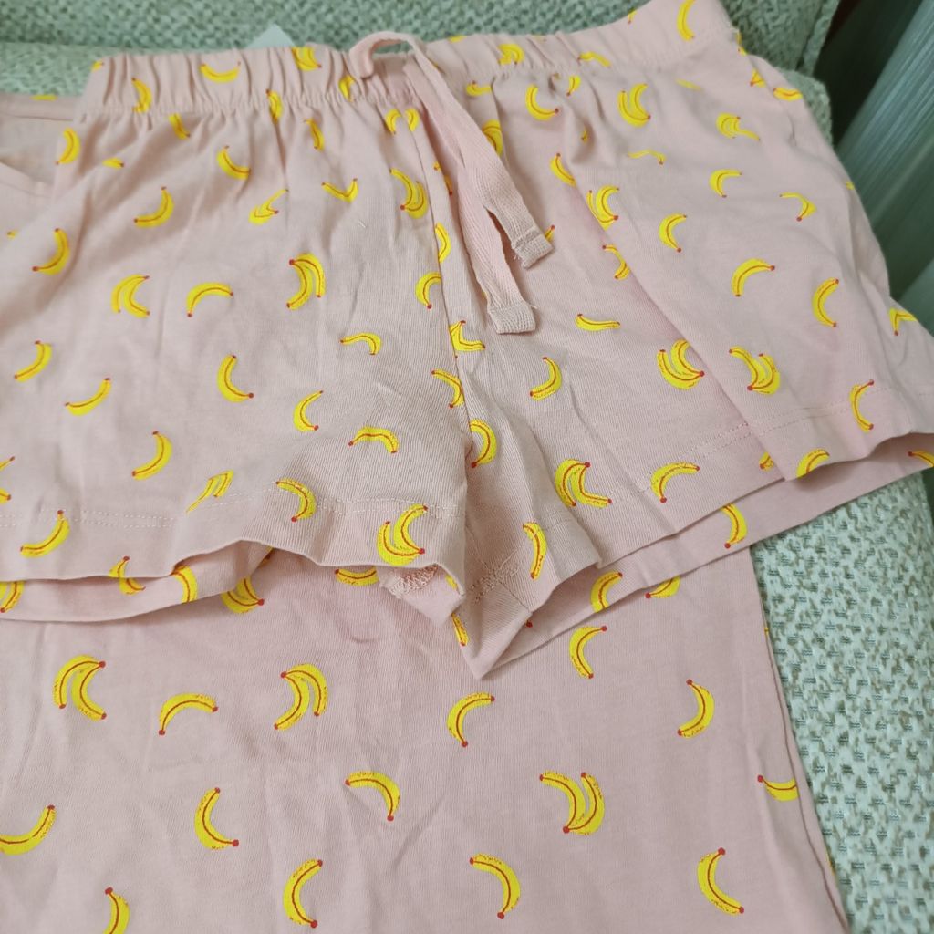 خرید اینترنتی ست راحتی نخ پنبه طرح موز وارداتی