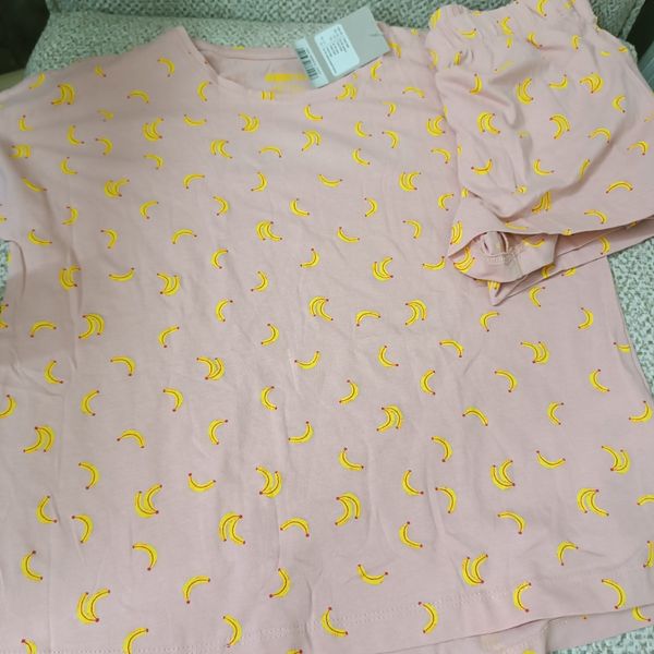 ست راحتی نخ پنبه طرح موز وارداتی