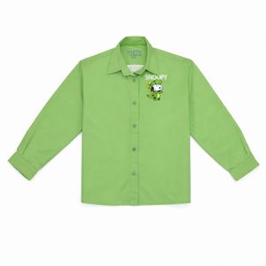 قیمت ارزان شومیز زنانه سبز مینیمال طرح کارتونی 024