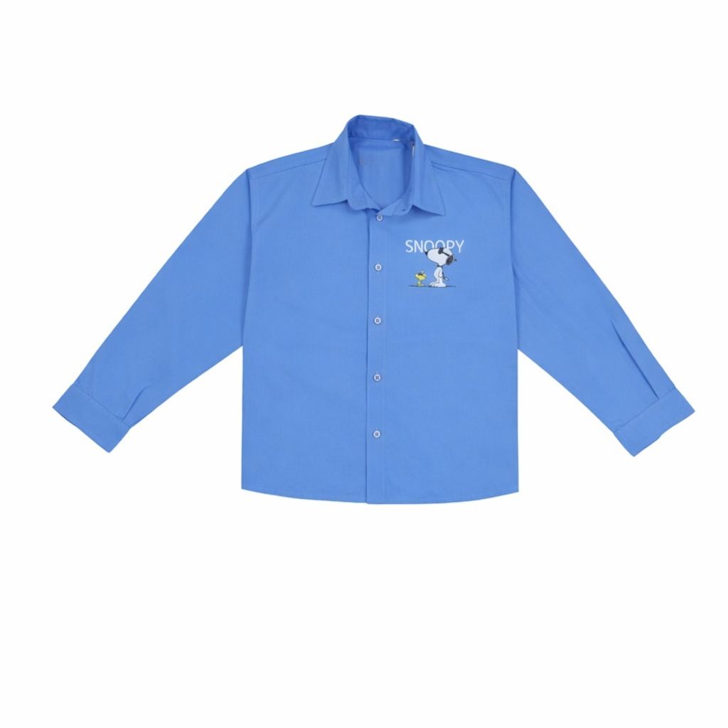 فروش اینترنتی شومیز زنانه آبی مینیمال طرح کارتونی 025