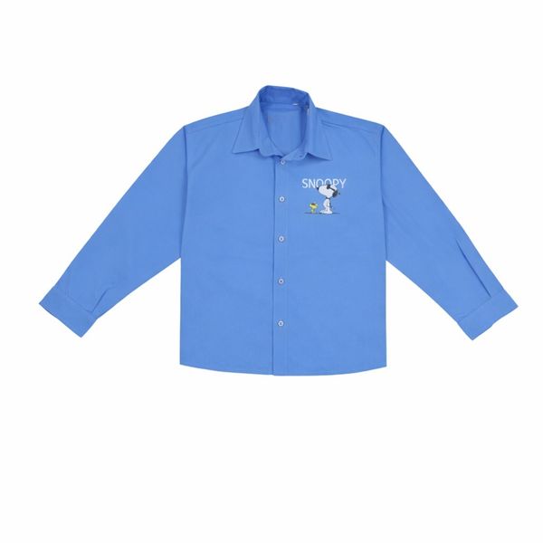 شومیز زنانه آبی مینیمال طرح کارتونی 025