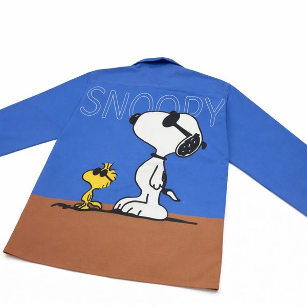 شومیز زنانه آبی مینیمال طرح کارتونی 025