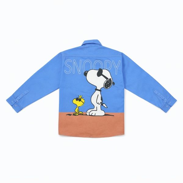 شومیز زنانه آبی مینیمال طرح کارتونی 025