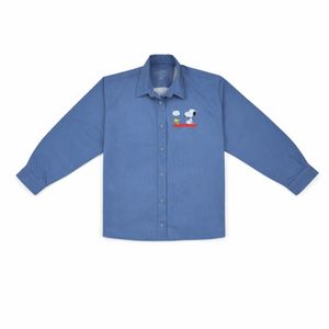 شومیز زنانه آبی مینیمال طرح کارتونی 026