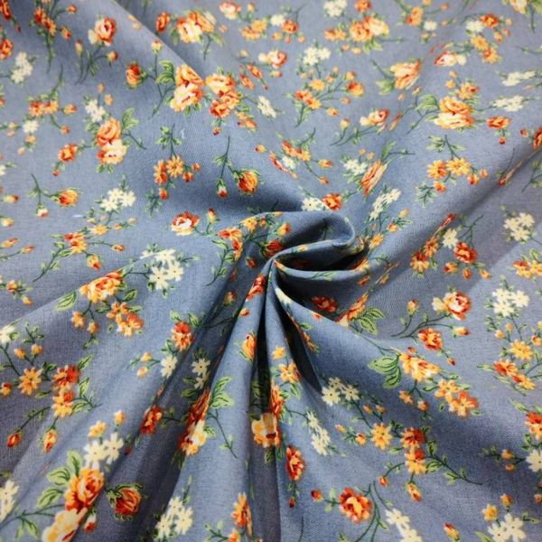 پارچه ملحفه طرح گلسا عرض 2 متر (گل نارنجی)