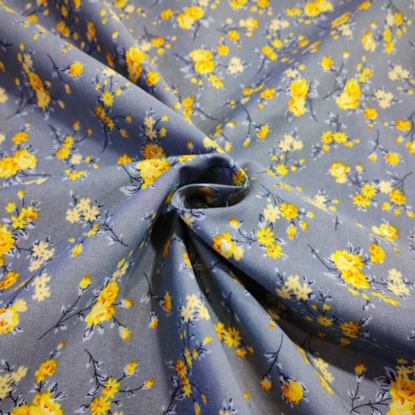 پارچه ملحفه طرح گلسا عرض 2 متر (گل زرد)