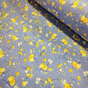 خرید انلاین پارچه ملحفه طرح گلسا عرض 2 متر (گل زرد)