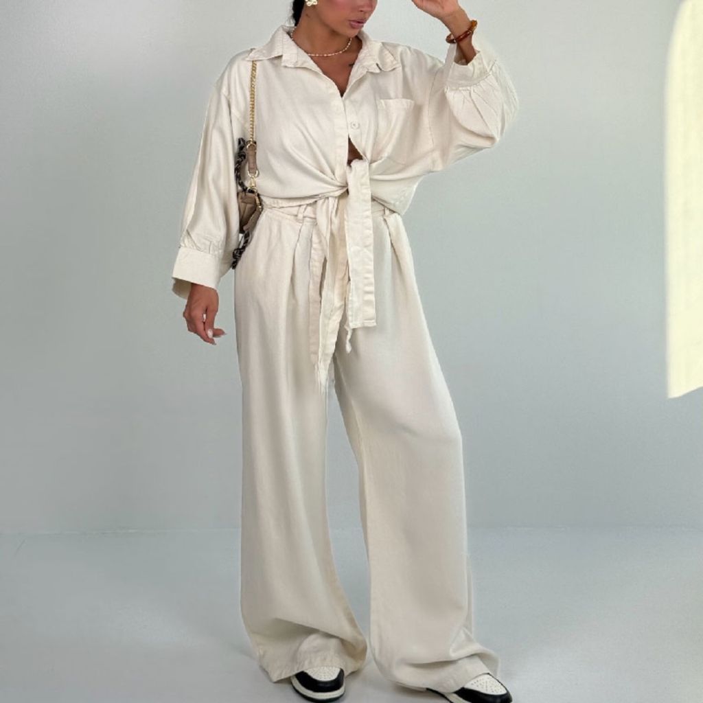 مشخصات ست شومیز شلوار جلو گره کد 160884