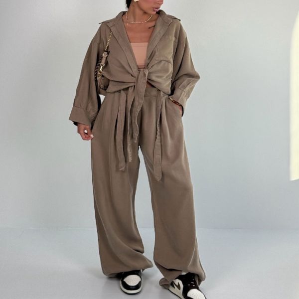 ست شومیز شلوار جلو گره کد 160884