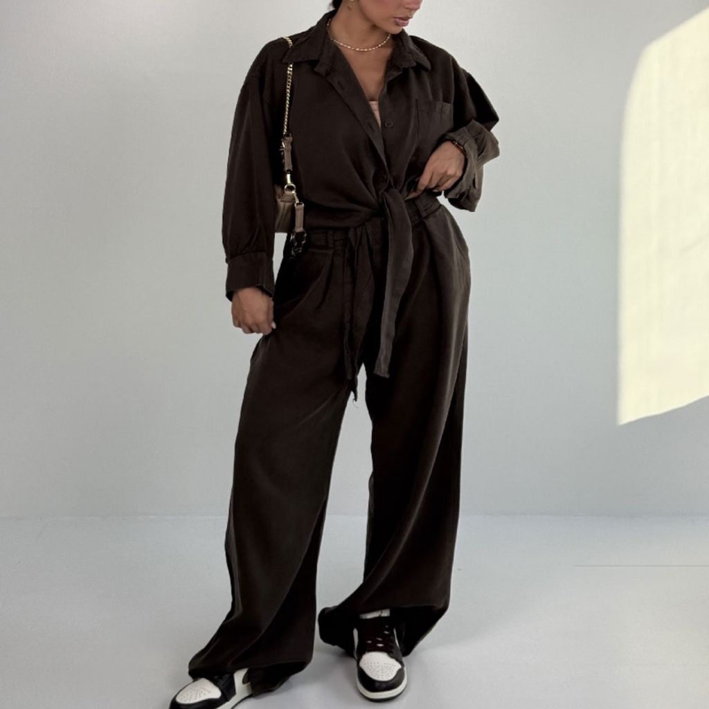 خرید انلاین ست شومیز شلوار جلو گره کد 160884