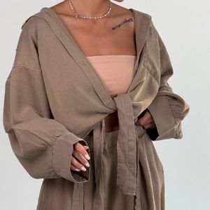 خرید اینترنتی ست شومیز شلوار جلو گره کد 160884