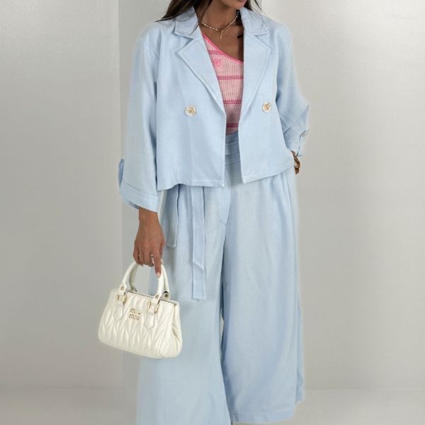 ست کت و شلوار لینن کد 160886