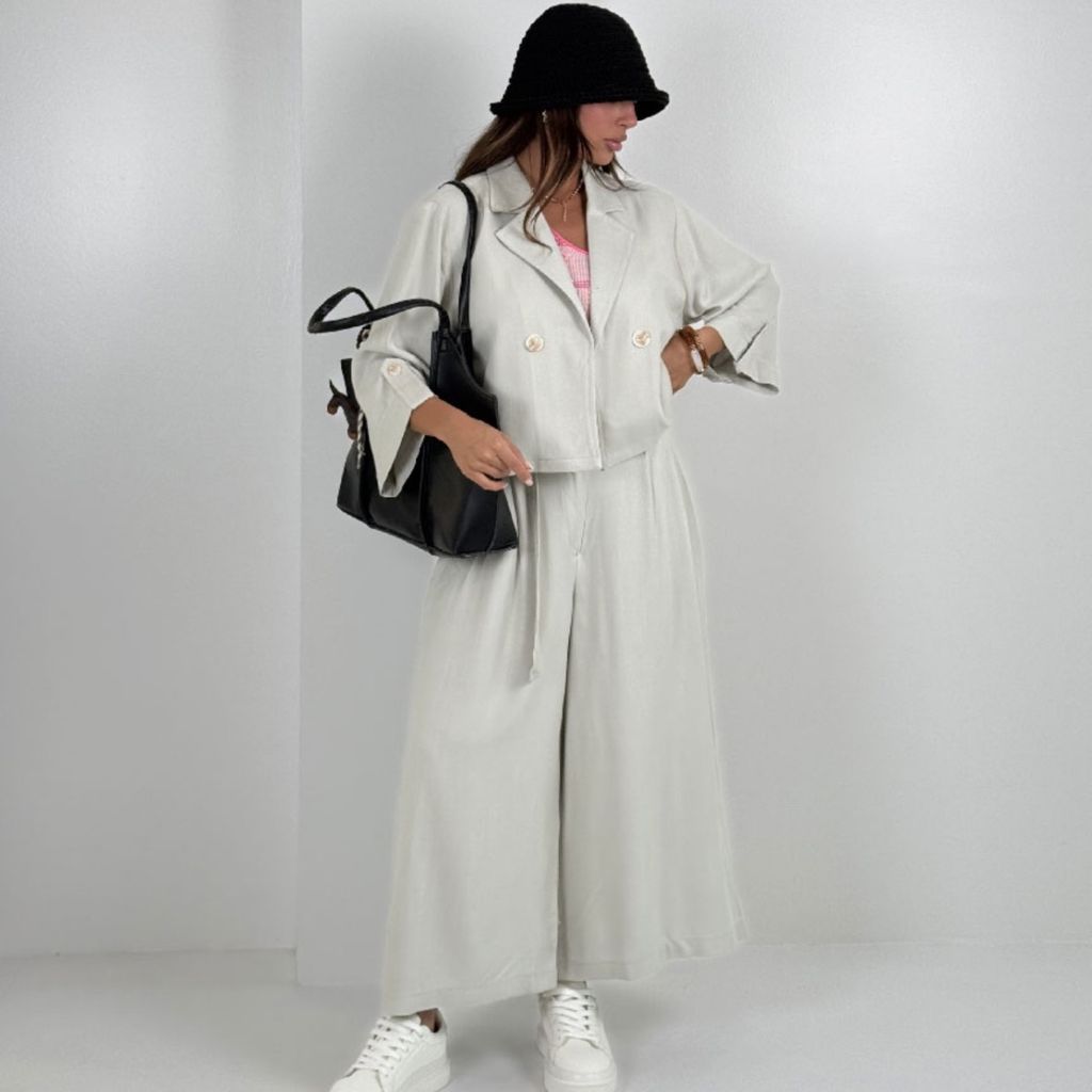 خرید اینترنتی ست کت و شلوار لینن کد 160886