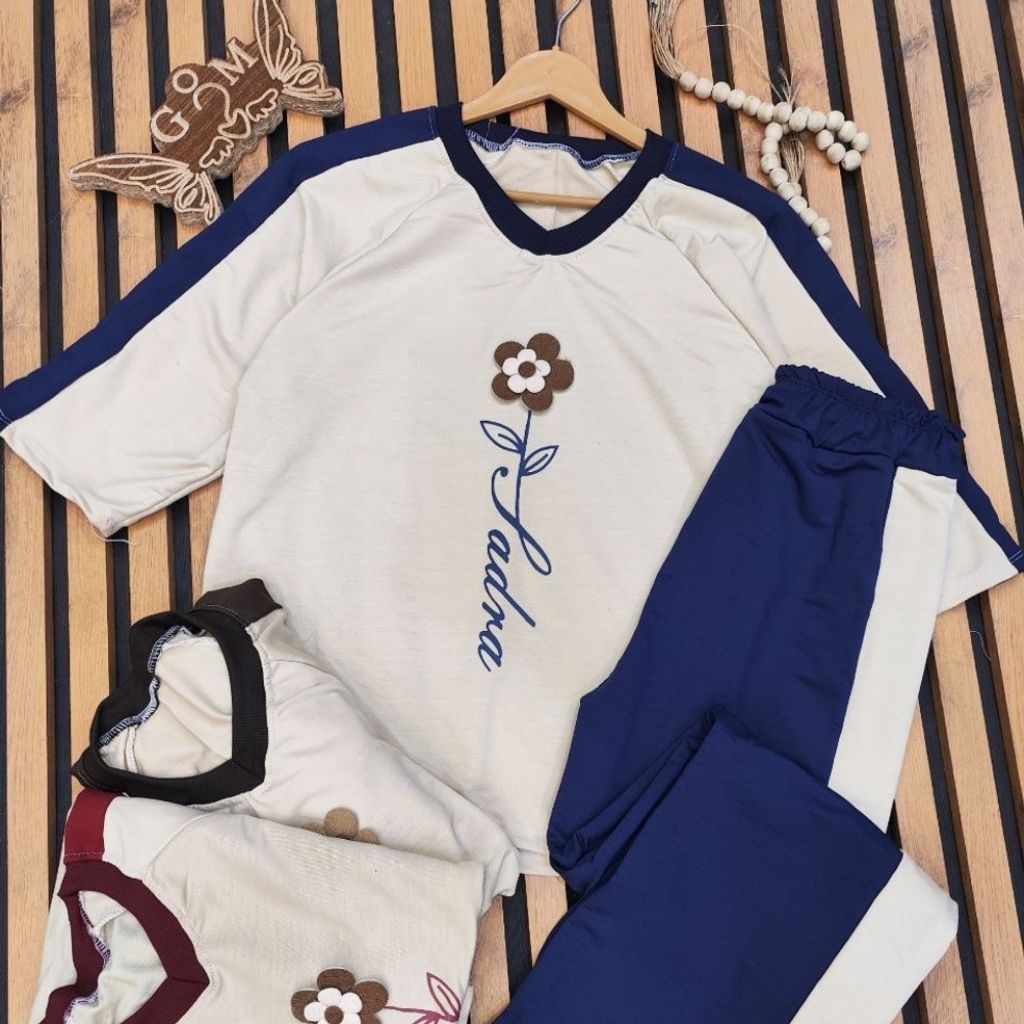 خرید انلاین تیشرت شلوار گل برجسته