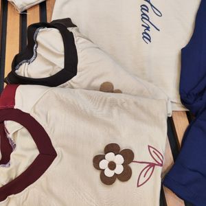 تیشرت شلوار گل برجسته