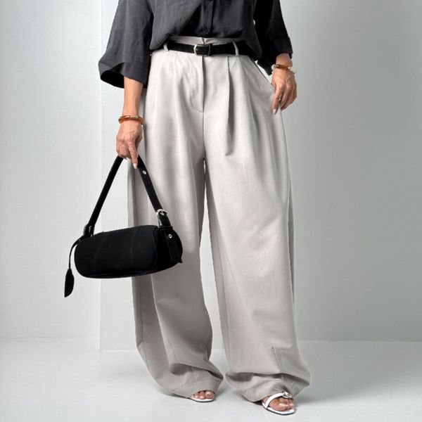 شلوار پارچه ای کمربنددار کد 102175