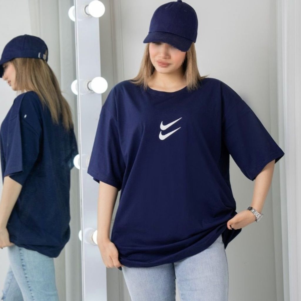 فروش اینترنتی تیشرت دخترانه زنانه باکسی نخ پنبه سوپر فری تا سایز 48