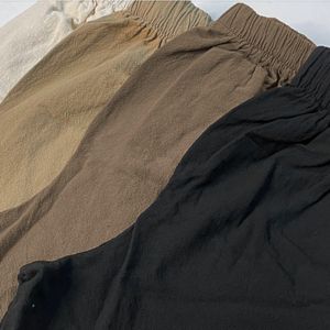 خرید اینترنتی شلوار نیم بگ الیاف طبیعی لینن زنانه مناسب سایز 36 تا 48