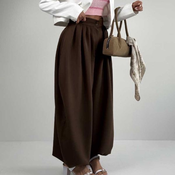 شلوار بالنی کمر پیله کد 102158