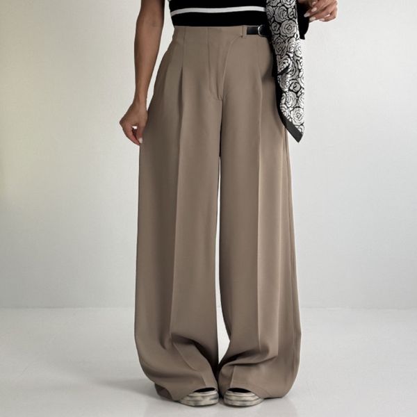 شلوار کرپ کمربندی کد 102159