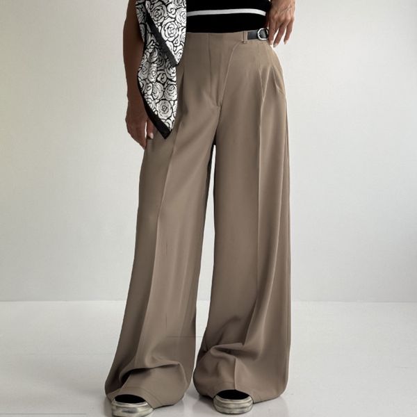 شلوار کرپ کمربندی کد 102159