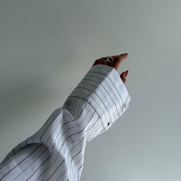 شومیز نیمتنه راه راه کد 220616