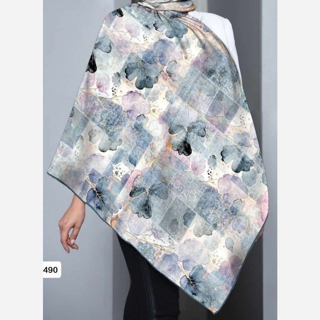 خرید اینترنتی قیمت روسری قواره 130 کرپ حریر سیمارو کد P3490