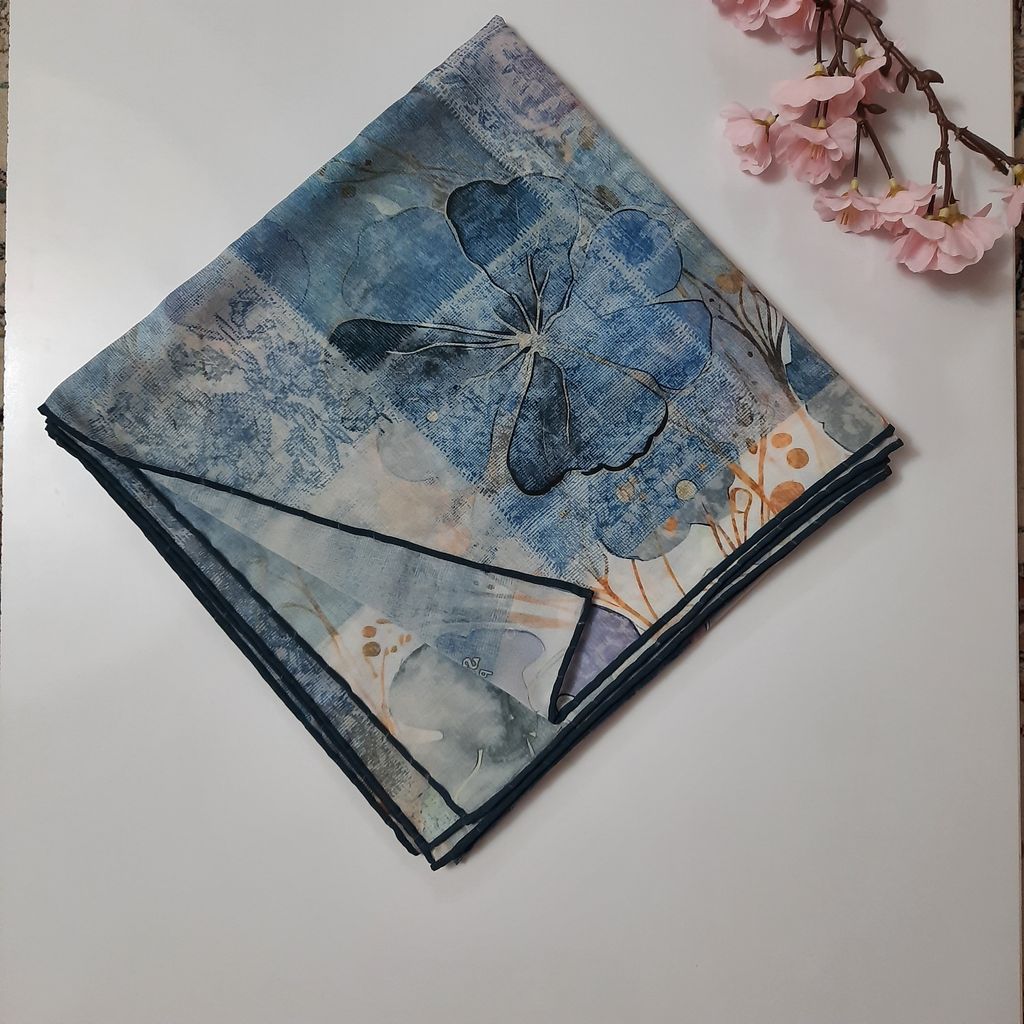 خرید اینترنتی قیمت روسری قواره 130 کرپ حریر سیمارو کد P3490