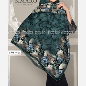 روسری قواره 130 کرپ حریر سیمارو کدV8174-2
