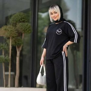 ست اسپرت تیشرت شلوار نیکیتا پنبه گلکسی