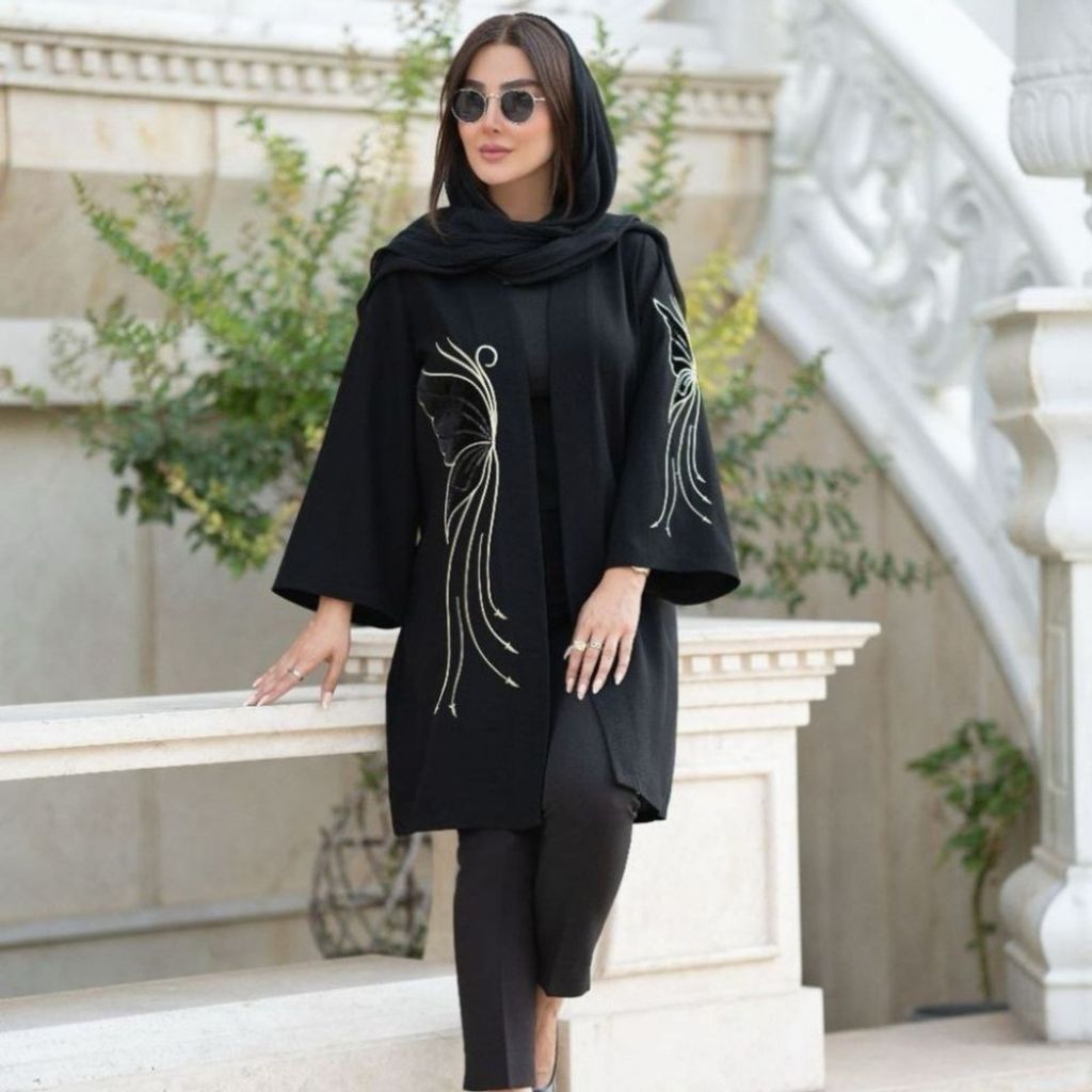 فروش اینترنتی مانتو کتی طرح  پروانه