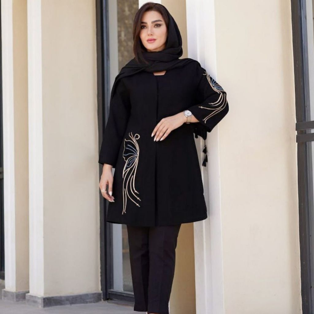 خرید انلاین مانتو کتی طرح  پروانه