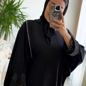 مانتو عبایی آستین پاپیون